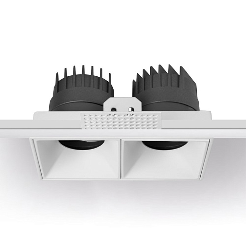 ART-SQF-180x2 LED светильник встраиваемый безрамочный полуповоротный Downlight   -  Встраиваемые светильники 